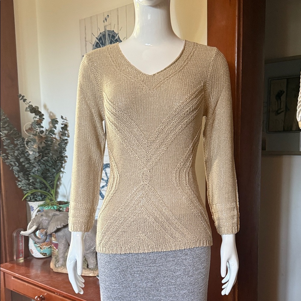NWT northern reflections size small beachy sheer Elegant Beige Sweater for Women